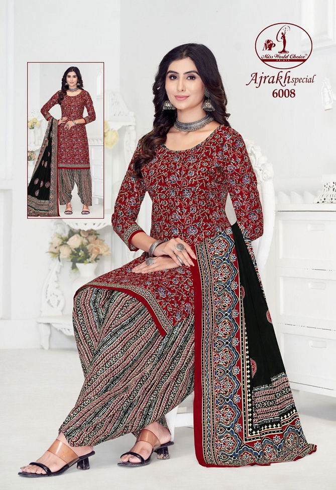 Ajrakh Vol 6 By Miss World Printed Cotton Dress Material Wholesale Shop In Surat